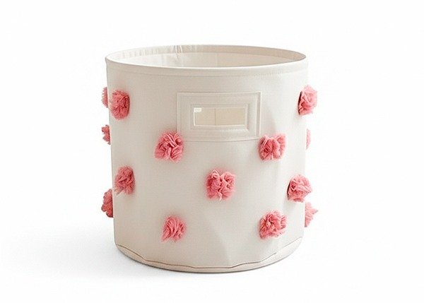 Producto - CANASTO POMPONES ROSAS