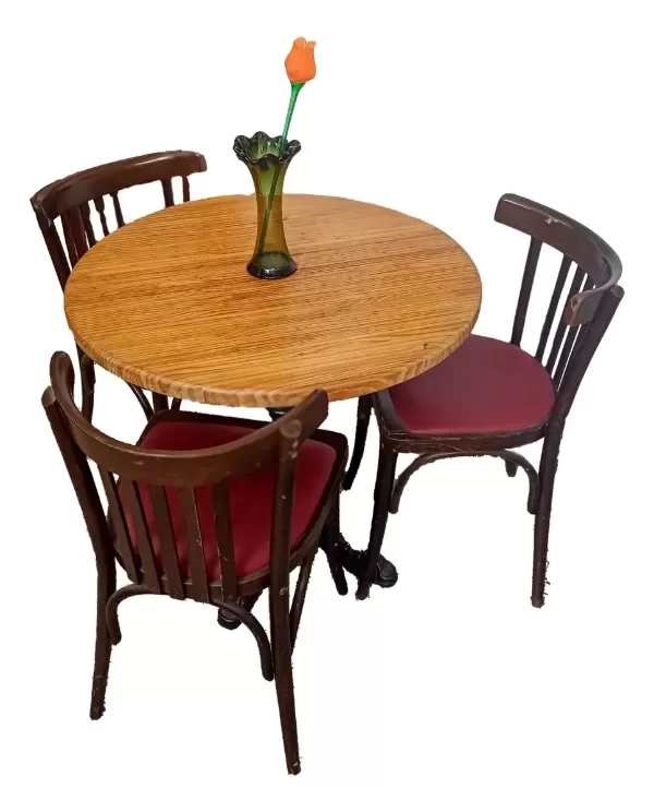 Producto - Juego de comedor Estilo Bar Sediana con mesa redonda y sillas -  THONET