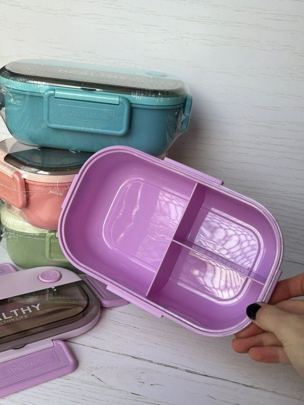 Producto - Lunchera de plastico con divisiones healty