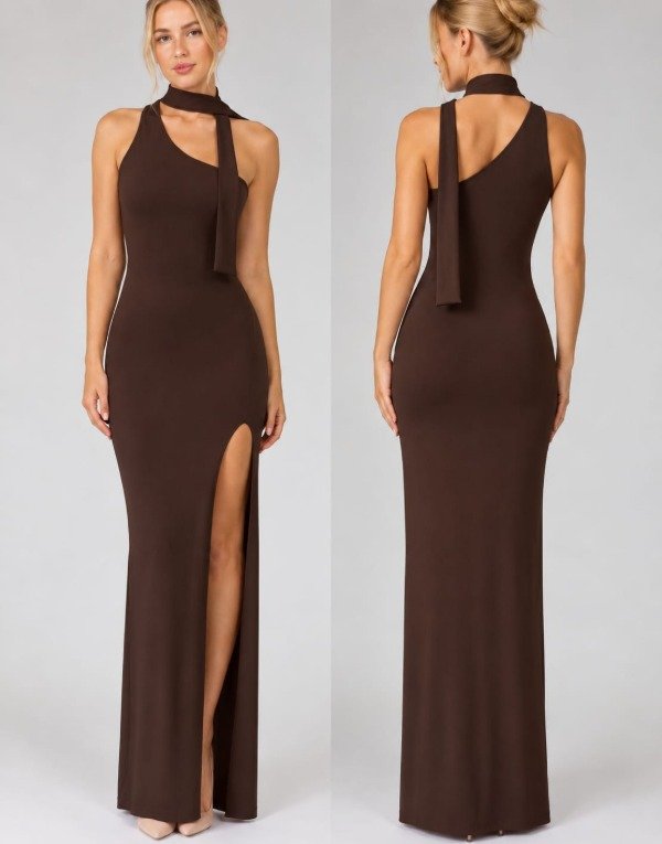 Producto - (#4128) VESTIDO LARGO CON LAZO - 0