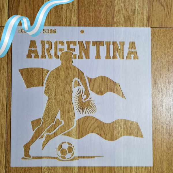 Producto - St 5386 de 20x20 Stencil Mundial 2026 Argentina