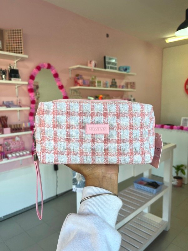 Producto - Porta Cosméticos/Neceser a cuadros Rosa - Pratys