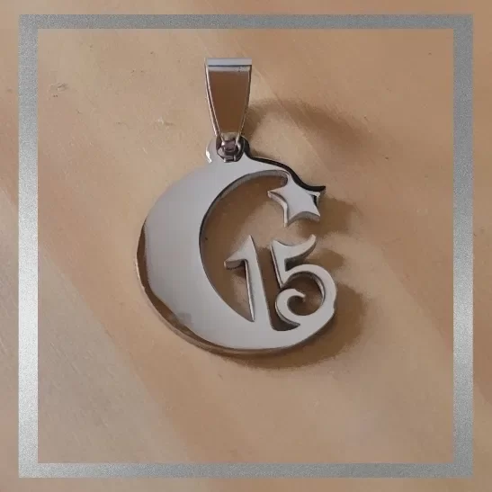 Producto - Dije 15 años luna y estrella