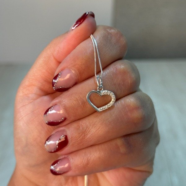 Producto - DIJE PLATA 925 CORAZON CALADO C/ SIRCON