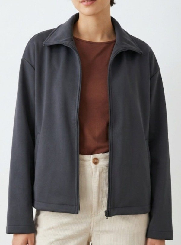 Producto - Campera con cierre y bolsillos ojal, interior polar. Cuero "Harbin" (Art. 6132) - 0