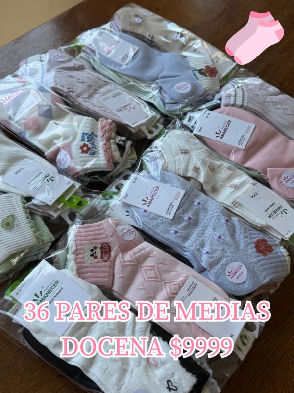 Producto - PROMO X3 DOCENAS SOQUETE AMANECER (36 PARES)