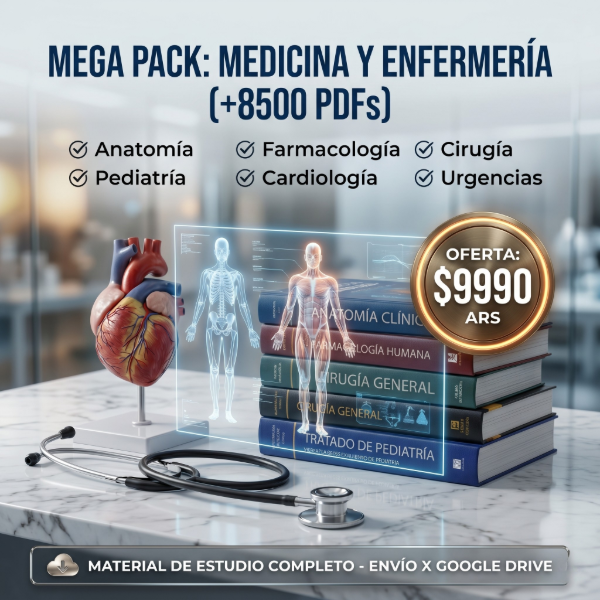 Producto - N7: MEGA-PACK +8500 PDFs Y MATERIAL DE ESTUDIO PARA MEDICINA Y ENFERMERÍA!