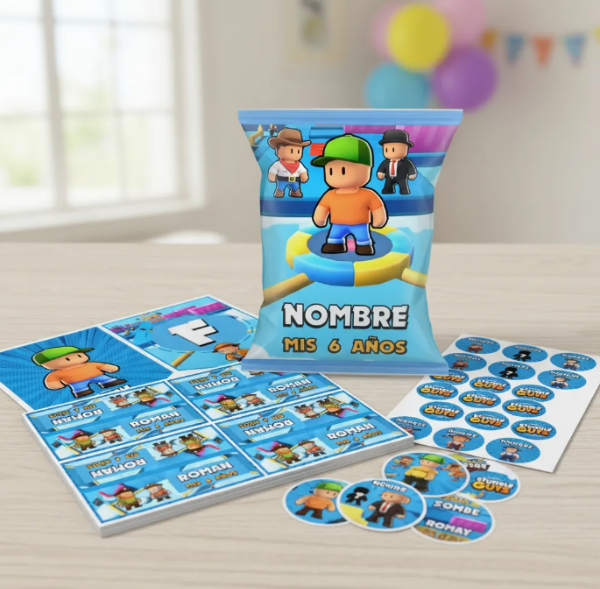 Producto - Kit Imprimible Cumpleaños Stumble Guys Editable