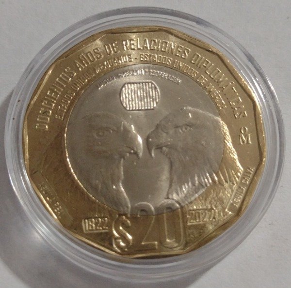 Producto - México 20 pesos 2022. 200 años relaciones diplomáticas con EE.UU. - 2