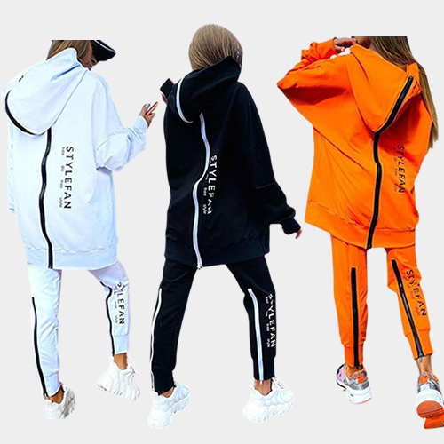 Producto - Conjunto Deportivo Dama Algodón Sin Friza Con Detalles De Cierres