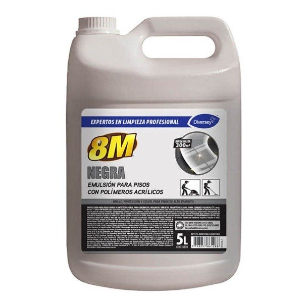 Producto - 8M NEGRA CERA PARA PISOS X 5 LT ALTO TRÁNSITO