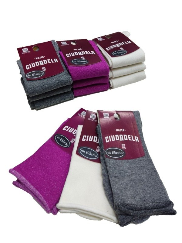 Producto - Media Dama Ciudadela Puño Rulo x12 Pares Art.3605