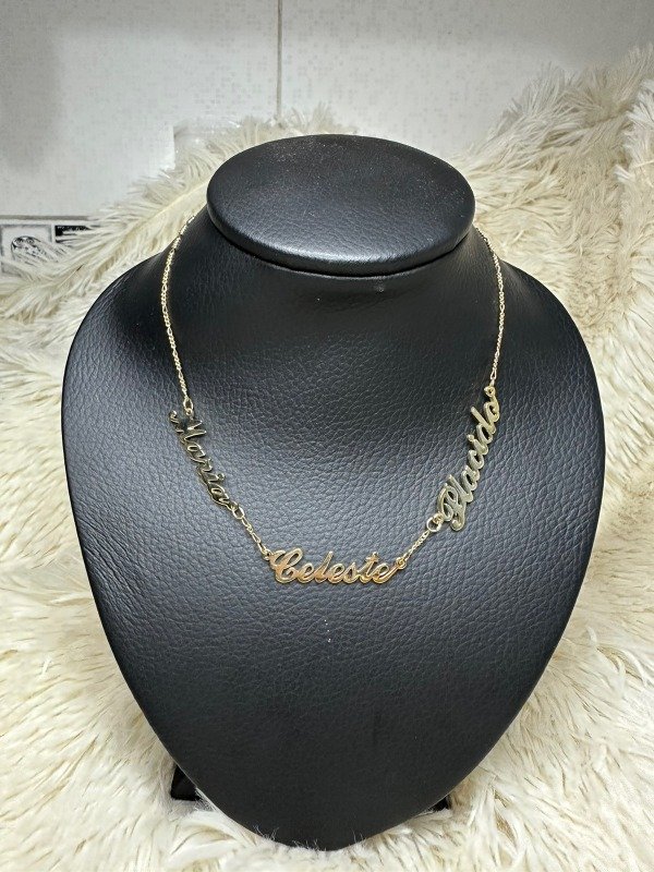 Producto - 3 nombres plata bañada