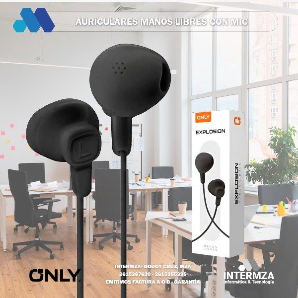 Producto - AURICULAR ONLY EXPLOSION CON MICRÓFONO INCORPORADO