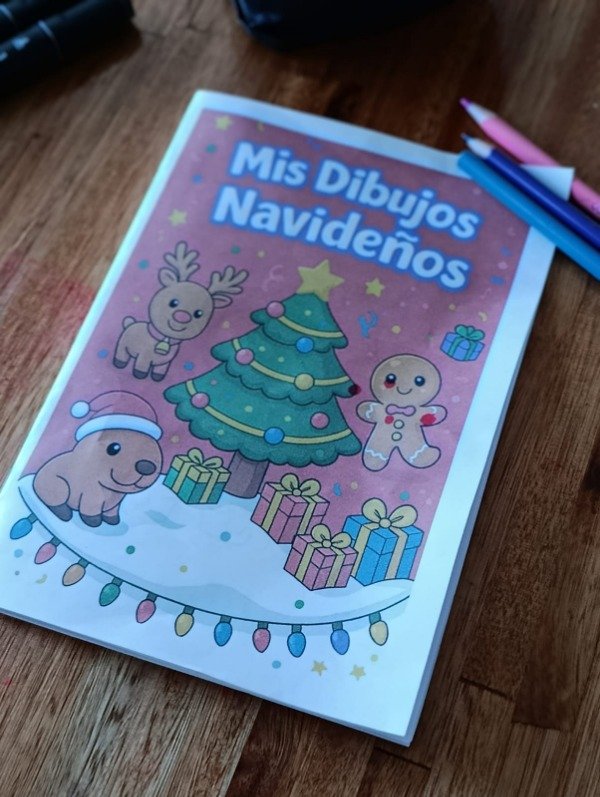 Producto - Librito navideño para colorear- imprimible