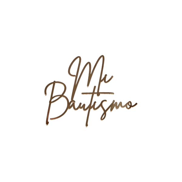 Producto - Cake Topper Mi Bautismo Frontal CF503