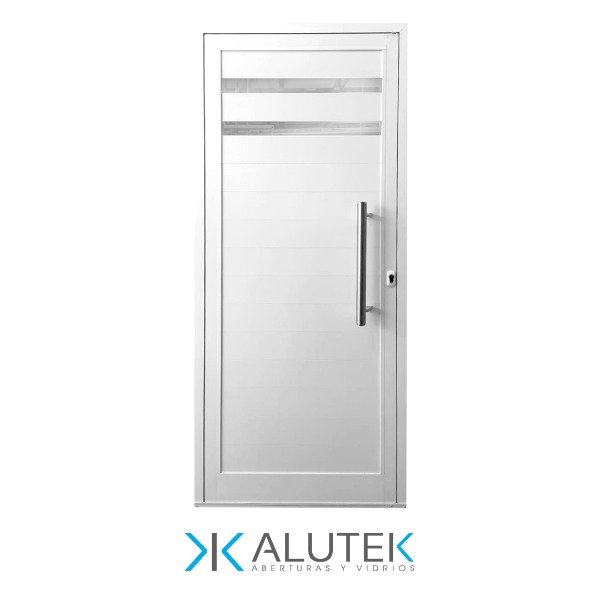 Producto - Puerta Aluminio Doble Vidrio Superior con Manijón