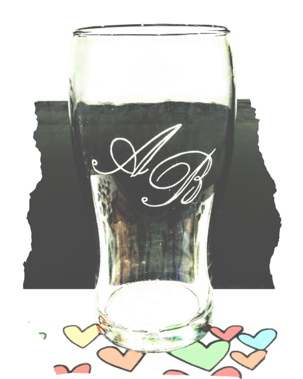 Producto - Vaso pinta con iniciales grabadas