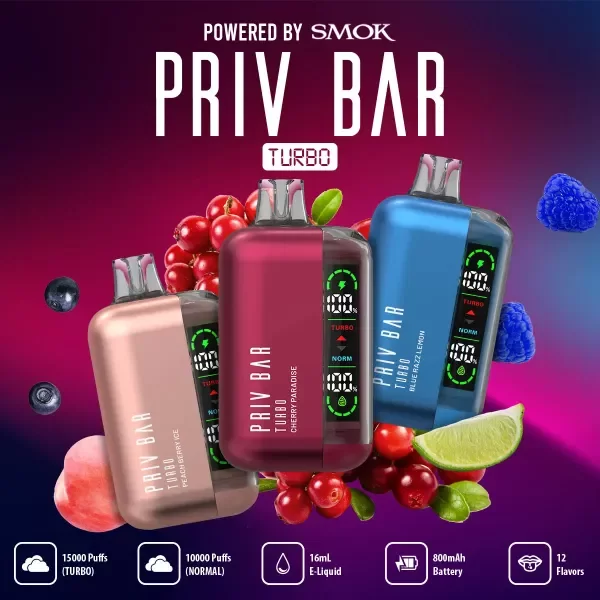 Producto - SMOK 15K PRIVBAR TU BLACKBERRY PEACH LEMON