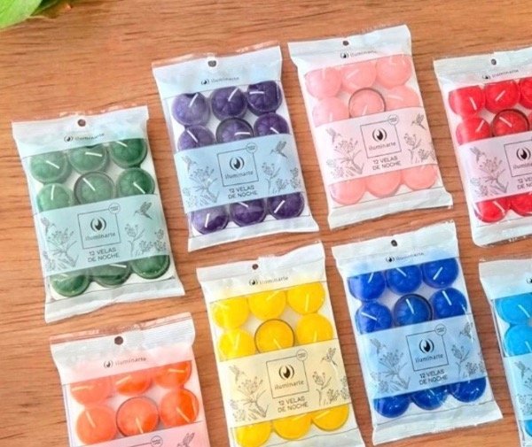 Producto - Velas de noche color  iluminarte x 12
