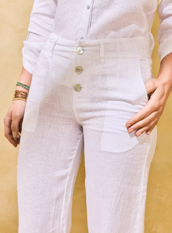 Producto - Pantalón Cala Blanco 100 Lino