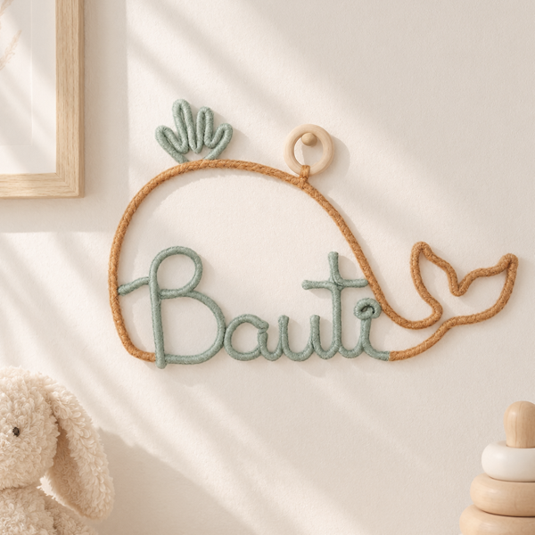 Producto - Cartel de bienvenida personalizado Ballenita Bauti