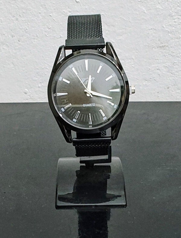 Producto - Reloj Esfera Negra Malla inmantada Negra