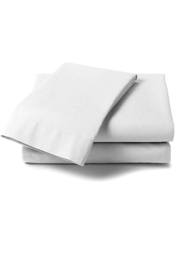 Producto - Juego de sábanas lisas blancas Queen 160 Hilos