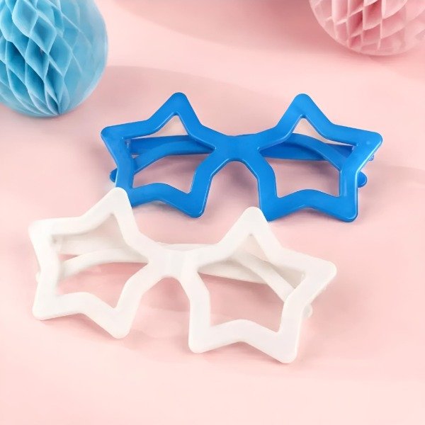Producto - Anteojo plástico Estrella celeste y blanco x 12