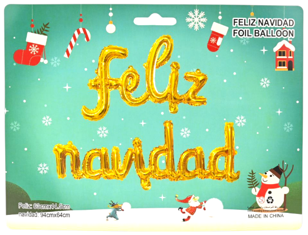 Producto - Globo Feliz Navidad Frase Cursiva