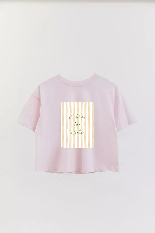 Producto - REMERA CROP ESTAMPADA PASTEL 58 ROSA ANGEL