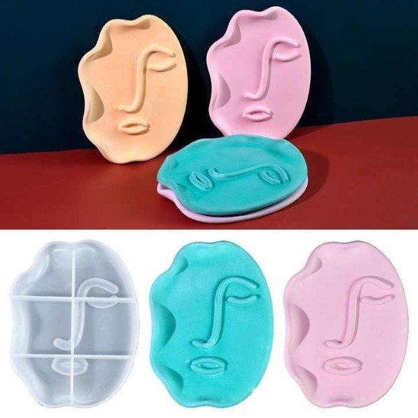 Producto - Oferta Molde silicona bandeja rostro abstracto - 0