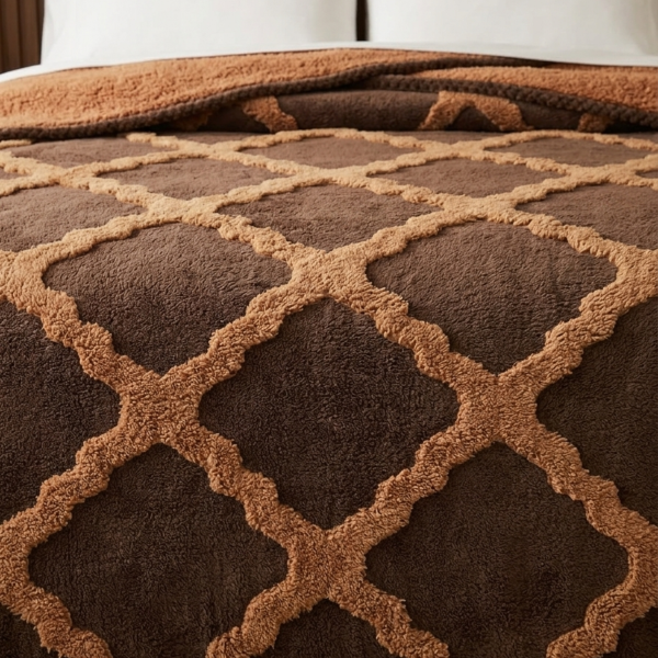 Producto - Manta Texture - Relieve Geométrico y Corderito - 2