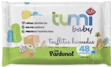 Producto - TUMI BABY Toallitas húmedas con pantenol x48 unidades (CAJA x24)