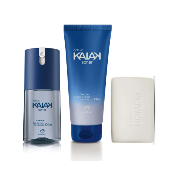 Producto - Combo Kaiak Sonar Masculino (Spray + Shampoo + Jabón)