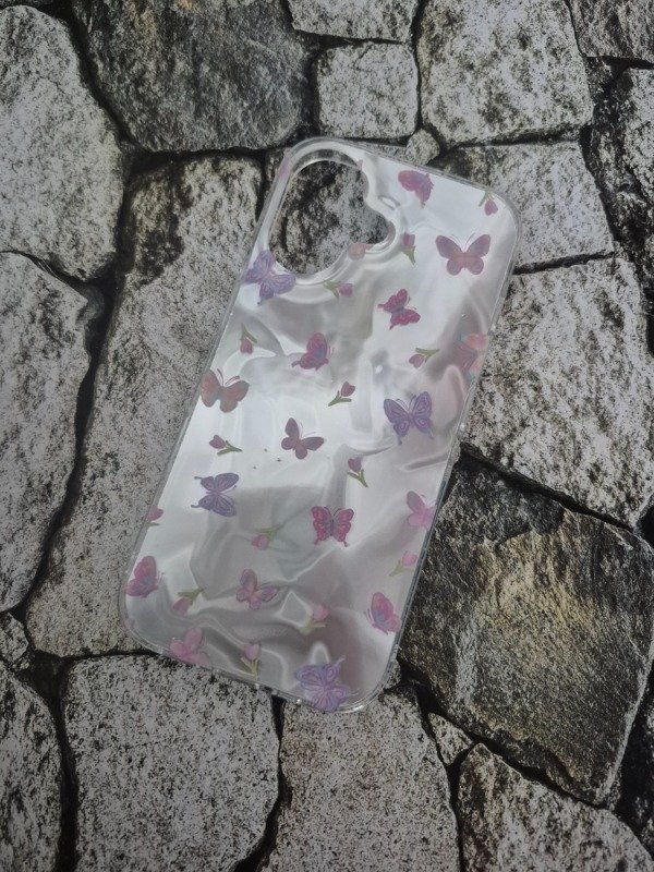 Producto - Funda tpu Holo Iphone 17 mariposas