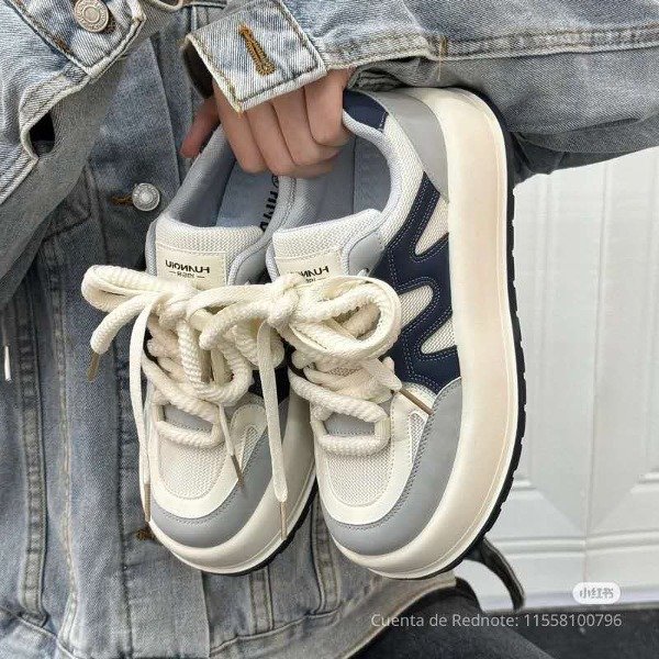 Producto - Zapatillas azul con celeste de cordon ancho