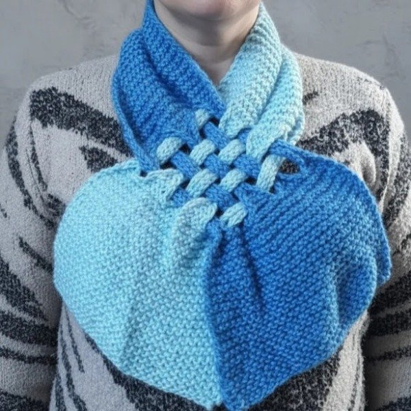 Producto - Bufanda mujer -  tipo moño - Tejida