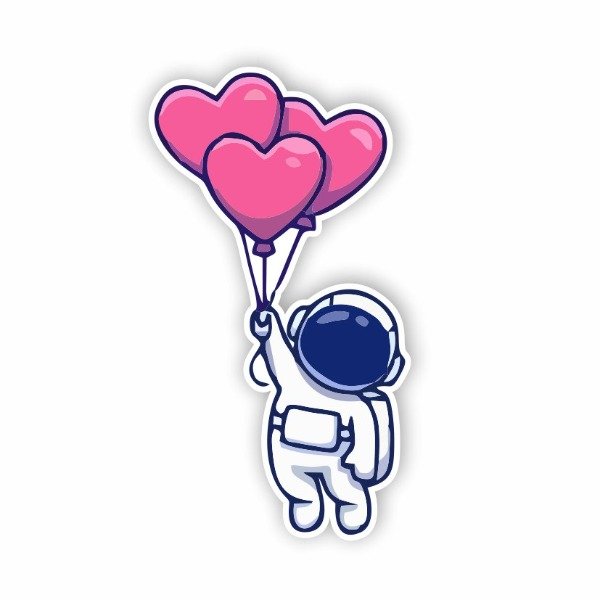 Producto - ST00755 Astronauta globos corazones