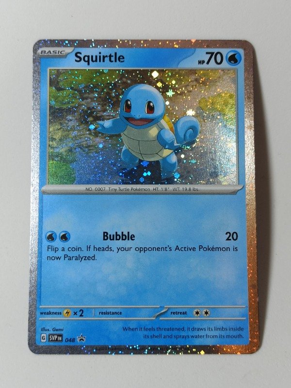Producto - Cartas Pokemon Squirtle Black Star Promo 048 Cosmos Holo #san