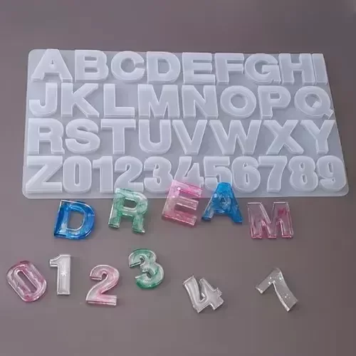 Producto - Molde silicona Letras Abc grande
