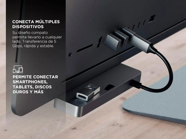 Producto - Adaptador Satechi De Usb A A Usb C Convertidor -Gadnic (Msatad01) - 2