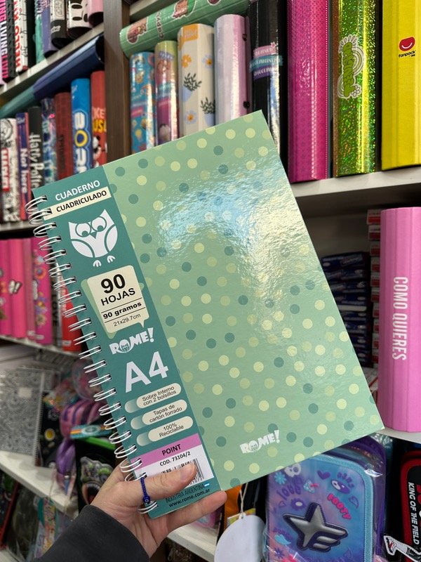Producto - Cuaderno A4 Point Cuadriculado Verde