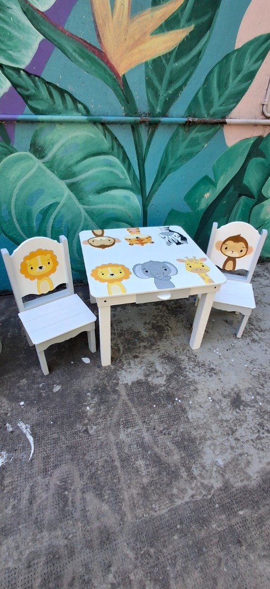 Producto - Juego de mesa tapa con cajon + 2 sillas - 10