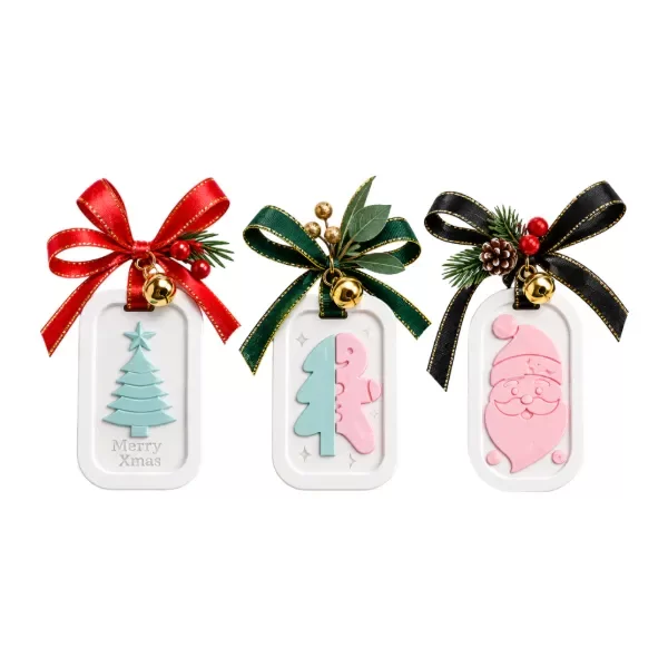 Producto - Combo x3 Moldes de Silicona Navideños Tags Aromáticos y Decorativos - 0