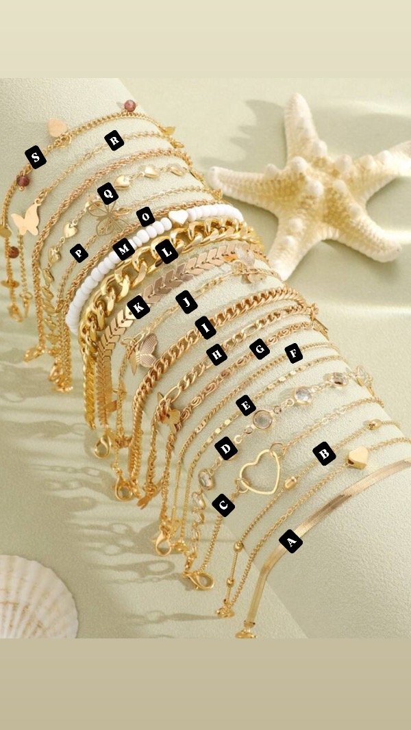 Producto - Pulsera/ Tobillera Mix Mariposas y Corazónes