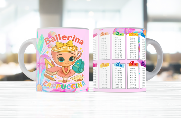 Producto - TAZAS PERSONAJES CON TABLAS DE MULTIPLICAR VI