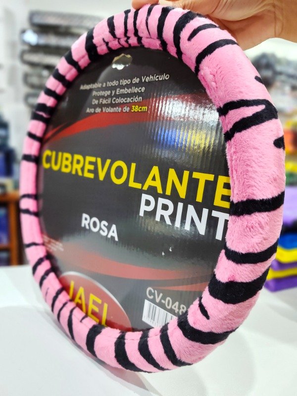 Producto - CUBRE VOLANTE PRINT ROSA