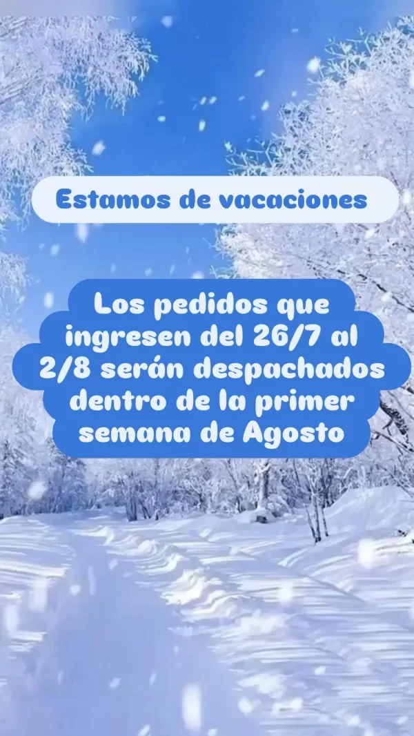 Producto - VACACIONES Y ENVIOS!!