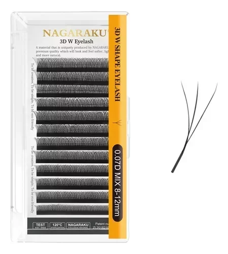 Producto - Nagaraku Pestañas  3D 0,07D MIX